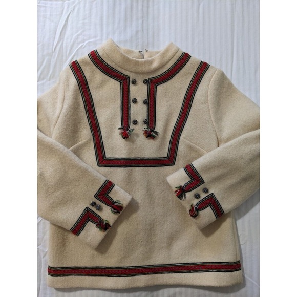 Firda Clasp Wool Sweater A.S Evebofoss Sandane Norway Women Vintage Nordic 38 - Picture 1 of 16